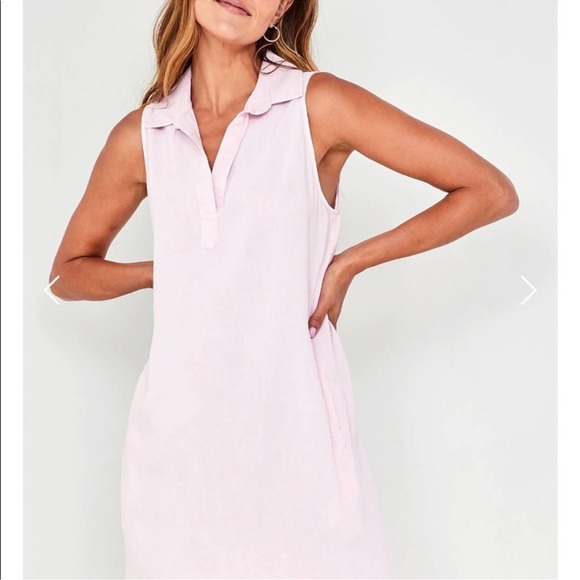 Bella Dahl Sleeveless A-line Light Pink Collar Dress Size Small - Picture 2 of 10